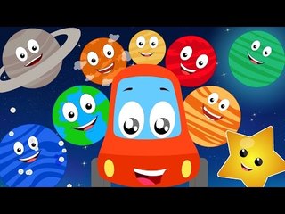 Little Red Car | Planet Song | Learn Planets | Cars Song And Rhymes