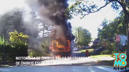 Download Video: Motorista de ônibus salva 20 crianças de ônibus em chamas.