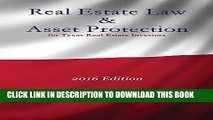 Ebook Real Estate Law   Asset Protection for Texas Real Estate Investors - 2016 Edition Free