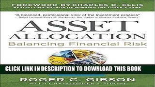 Ebook Asset Allocation: Balancing Financial Risk, Fifth Edition Free Read