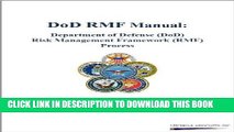 Ebook DoD RMF Manual: Department of Defense (DoD) Risk Management Framework (RMF) Process Free Read