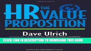 Ebook The HR Value Proposition Free Download
