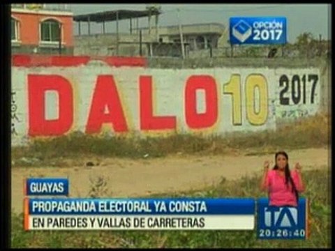 Propaganda electoral ya consta en paredes y vallas en las carreteras