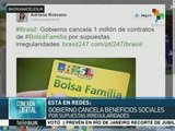 Cancela gobierno de Brasil beneficios sociales