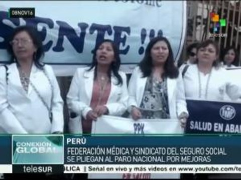 Médicos peruanos acatan paro nacional para exigir mejoras salariales