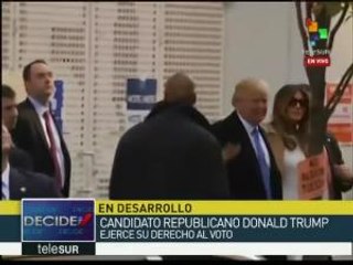 Donald Trump ejerce el voto en elección estadounidense