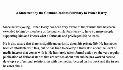 Le Prince Harry dénonce le harcèlement de sa petite amie par la presse