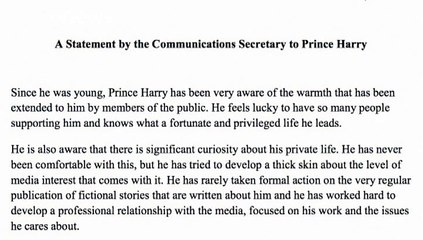 Le prince Harry s'en prend à la presse qui harcèle sa petite amie