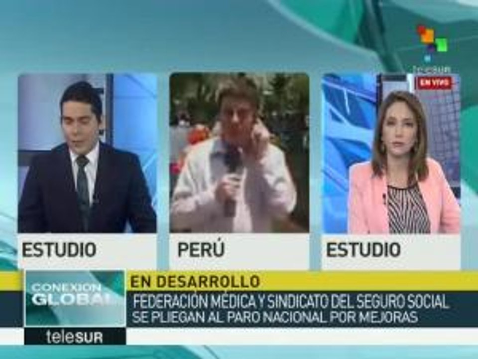 Trabajadores asistenciales se suman al paro de médicos peruanos