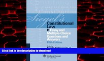 Best book  Siegels Constitutional Law: Essay Multi Choice Q   A, Fifth Edition online to buy