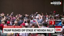 Donald Trump rushed off stage at rally | US Elections 2016