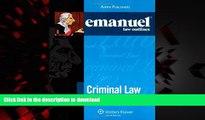 Buy books  Emanuel Law Outlines: Criminal Law online