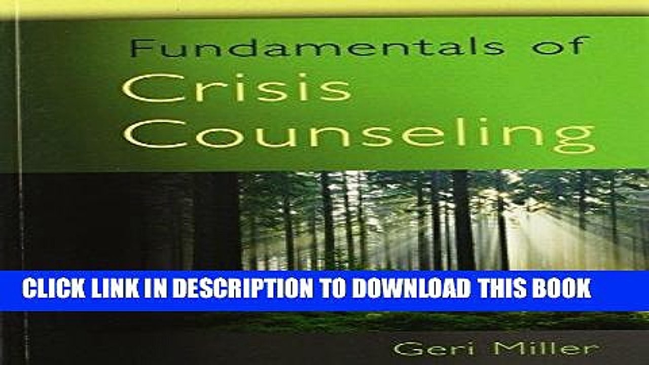 [PDF] Epub Fundamentals of Crisis Counseling Full Download