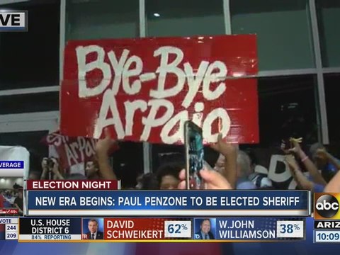 Election 2016: Bazta Arpaio celebrates Maricopa County Sheriff Joe Arpaio's defeat