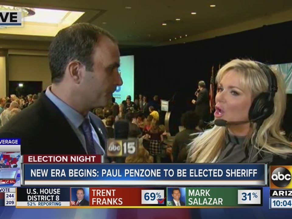Election 2016: Paul Penzone speaks to ABC15 after defeating Joe Arpaio for Maricopa County Sheriff