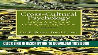 [PDF] Epub Cross-Cultural Psychology: Critical Thinking and Contemporary Applications, Fifth