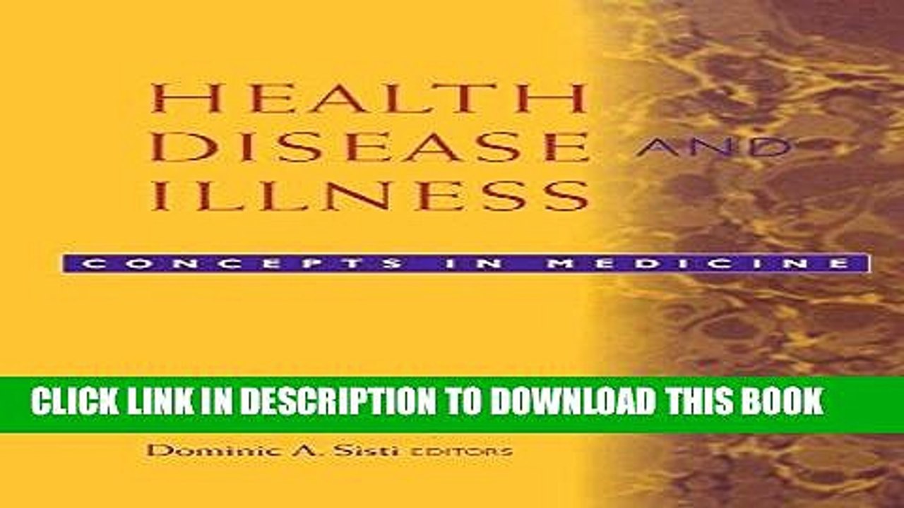 [PDF] Health, Disease, and Illness: Concepts in Medicine Popular Online