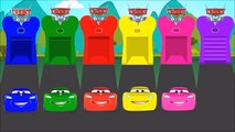Learn Colors with Lightning McQueen Disney Cars Race Colours Garage - Best Kid Learning Colors Video