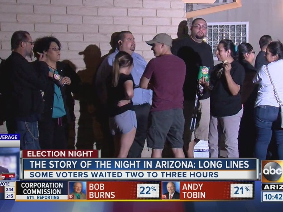 Election 2016: Arizona voters wait 2-3 hours to cast ballots