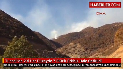 Tunceli'de 2'si Üst Düzeyde 7 PKK'lı Etkisiz Hale Getirildi