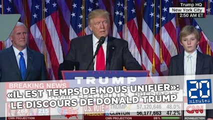 «Il est temps de nous unifier»: Le discours de Donald Trump