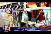 Huaraz: bus interprovincial se despista y deja tres muertos