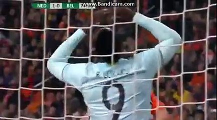 Romelu Lukaku Open Goal Miss - Netherlands vs Belgium 1-0 - Friendly 09-11-2016