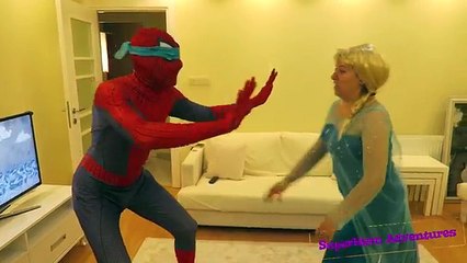 SPIDERMAN VS FROZEN ELSA l Cinderella Shoes - Superhero in Real Life