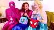 Spiderman is Kidnapped by RAPUNZEL! w/ Frozen Elsa Pink Spidergirl Maleficent & Joker! Superhero Fun