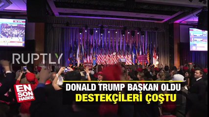 Donald Trump başkan oldu destekçileri çoştu