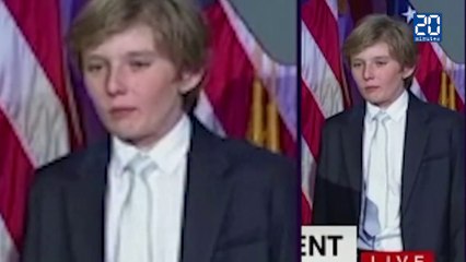 Donald Trump élu, son fils Barron s'endort