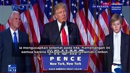 Pidato Kemenangan Donald Trump