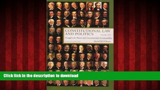liberty book  Constitutional Law and Politics: Struggles for Power and Governmental