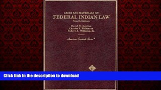 Buy books  Cases and Materials on Federal Indian Law (American Casebook Series) online