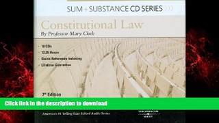 Read books  Sum   Substance Audio on Constitutional Law (CD) (Sum and Substance) online