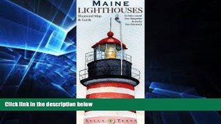 Ebook Best Deals  Maine Lighthouses Illustrated Map   Guide  Most Wanted
