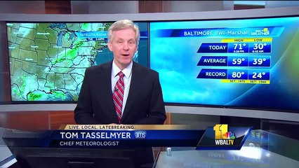 Tom shows when rain moves in Wednesday