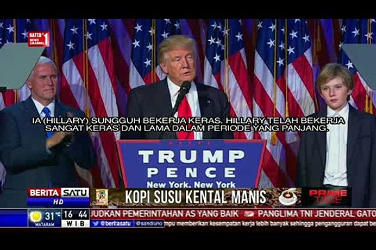 Donald Trump Sampaikan Pidato Kemenangan