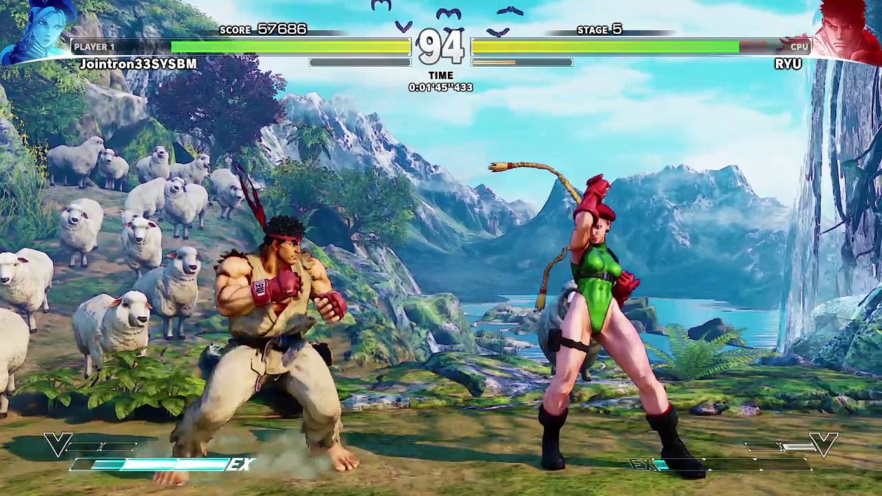 STREET FIGHTER V Survival Mode Cammy Playthrough (Easy)