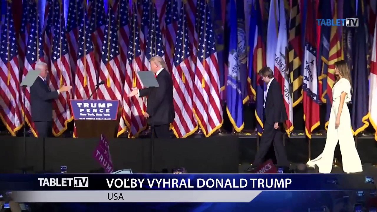 Donald Trump víťazom amerických volieb, v prvom prejave ďakoval Clintonovej