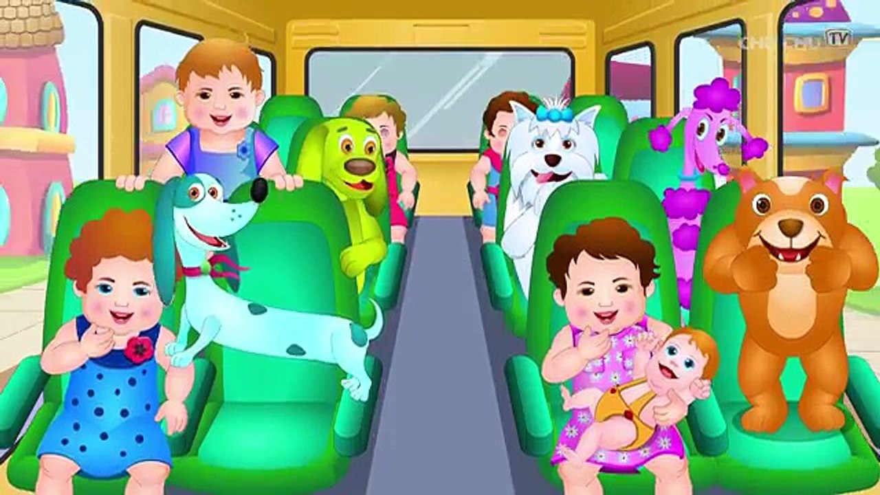 Wheels on the Bus Go Round and Round Rhyme - Popular Nursery Rhymes and Songs for Children