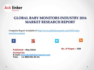 Baby Monitors Market Demand, Status, Supply, Sales, Global Industry Analysis and Forecasts to 2020