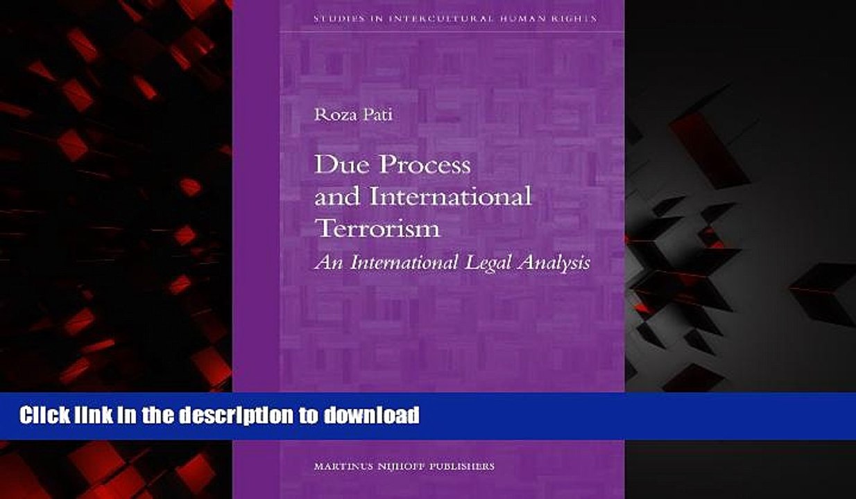 Buy books  Due Process and International Terrorism: An International Legal Analysis (Studies in
