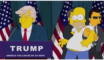 LES SIMPSON imaginent DONALD TRUMP Président en 2000