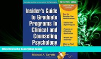 FREE PDF  Insider s Guide to Graduate Programs in Clinical and Counseling Psychology: 2016/2017