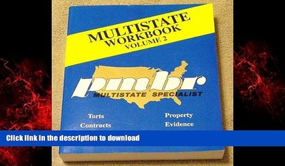 Buy book  Multistate Workbook Volume 2: PMBR Multistate Specialist: Torts, Contracts, Criminal