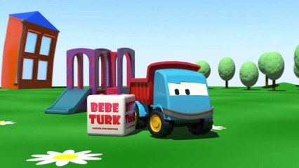 Çizgi Film -Çizgi Dizi - 3D Animasyon - 4 Araba ve helikopter bloklar ile ev yapıyor