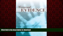 Read books  Criminal Evidence (John C. Klotter Justice Administration Legal Series) online for ipad