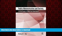 Buy book  Public Administration and Society: Critical Issues in American Governance online