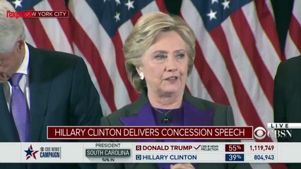 Hillary Clinton: "Je sais à quel point vous êtes déçus car je le suis aussi"
